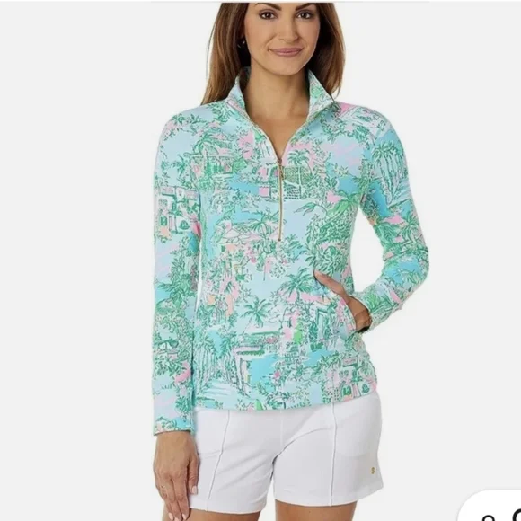 Lilly Pulitzer | UPF 50+ Skipper Popover Lilly Loves Palm Beach - Picture 1 of 9